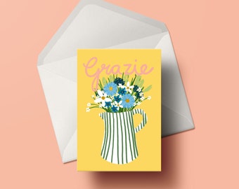 Grazie Thank you Greeting card