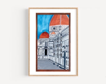 Florence Duomo Italy Art Print A4 or A5