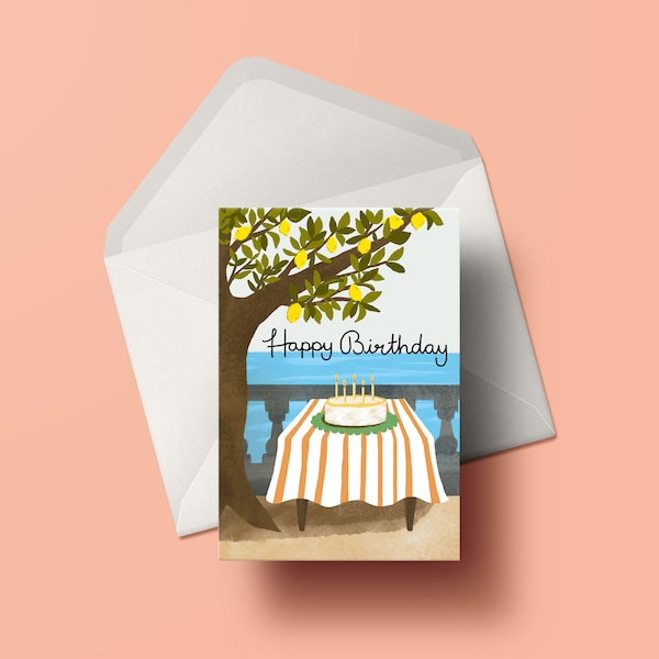 Happy Birthday lemons Greeting card