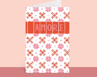 Amore valentines galentines palentines Italian greeting card