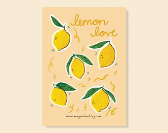 Lemons sticker sheet A6