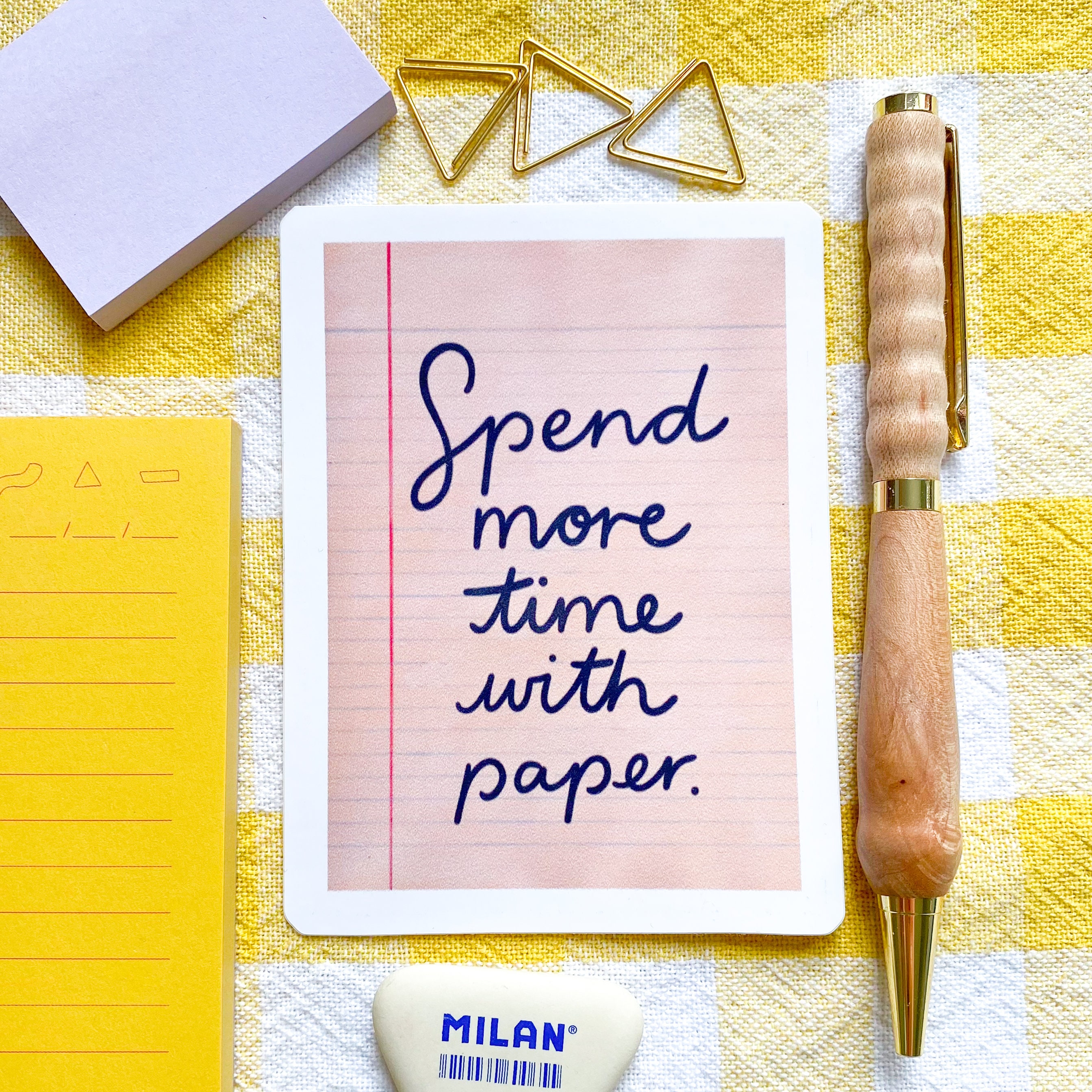 Spend more time with paper vinyl sticker