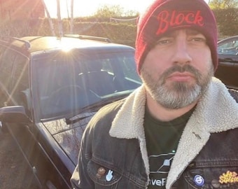 Volvo RedBlock Embroidered Beanie Hat