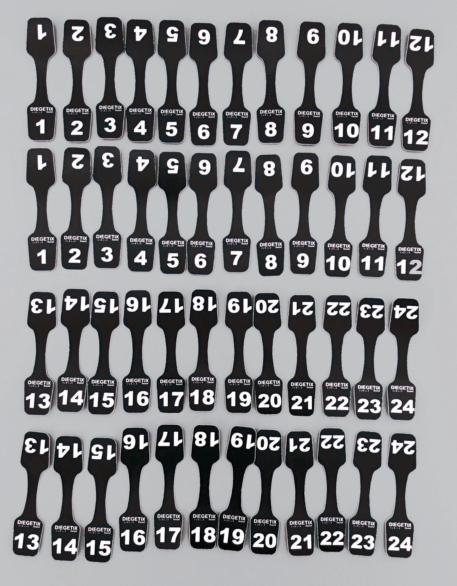 24 X 2 - Black Microphone Cable Labels - Etsy