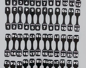 24 X 2 - Black Microphone Cable Labels