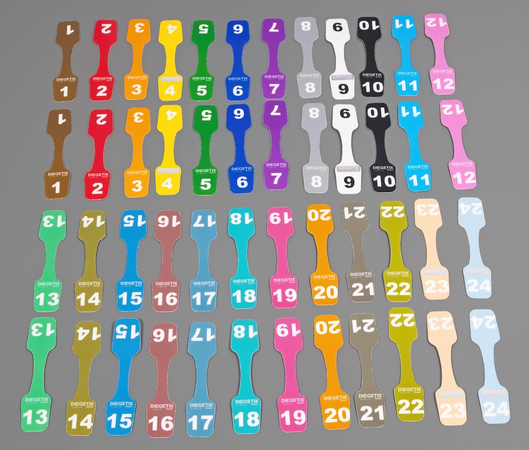 24 X 2 - Colored Microphone Cable Labels - Etsy