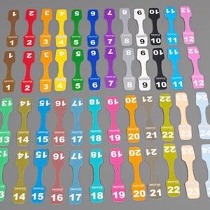 Etiquetas de colores para cables de micrófono (24 x 2)