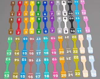 24 X 2 - Colored Microphone Cable Labels