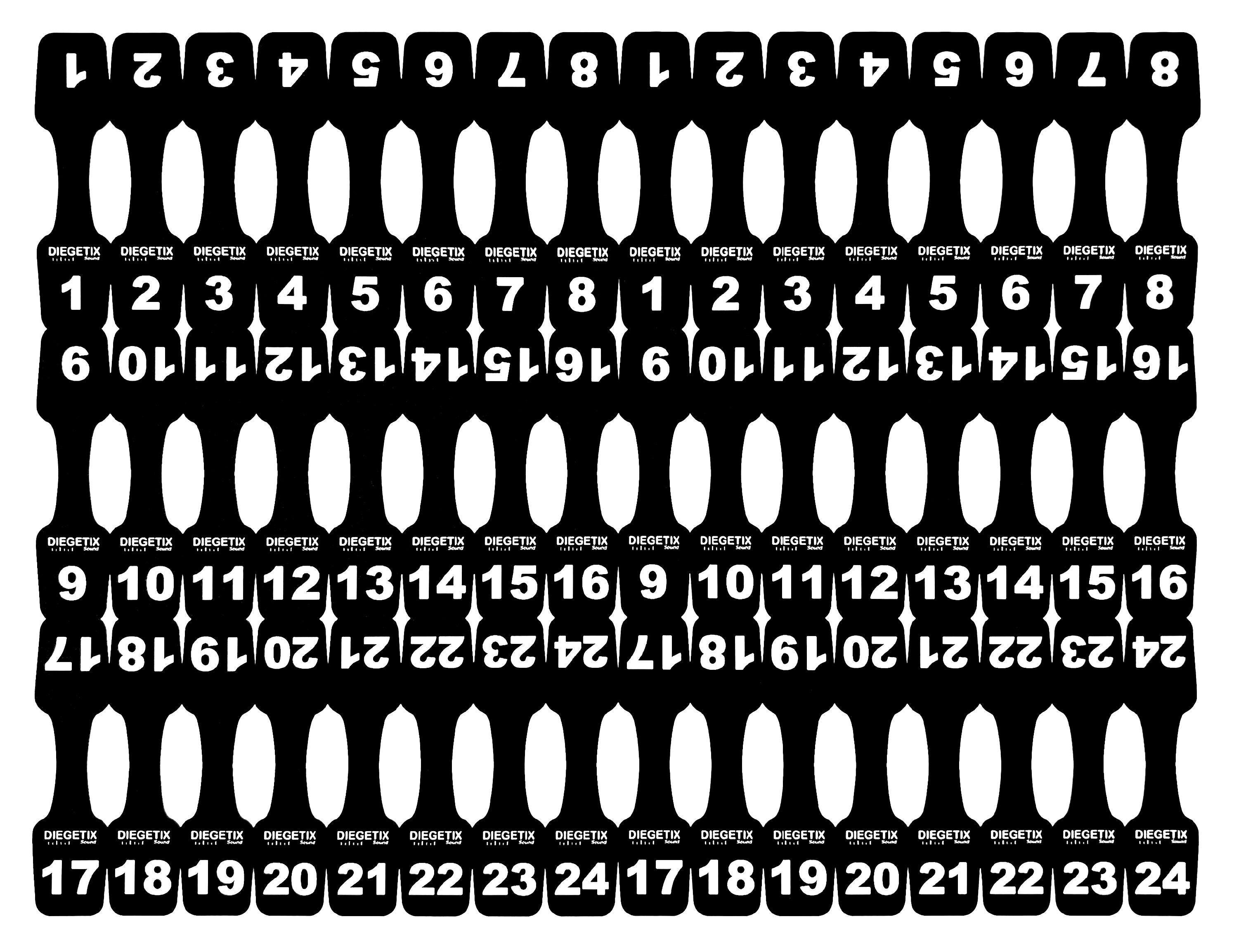 24 X 2 - Black Microphone Cable Labels - Etsy
