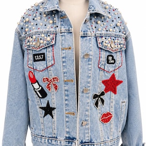 Custom Cheer Mom Jean Jacket