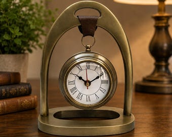 Modern Handmade Table Clock – Home Decor Desk Clock for Living Room Decor, Bedroom & Office
