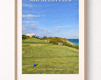 Mid Ocean Club Golf Print – Bermuda Coastal Wall Art