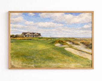 Framed  Kiawah Island Ocean Course Print – 18th Hole Watercolor Golf Art