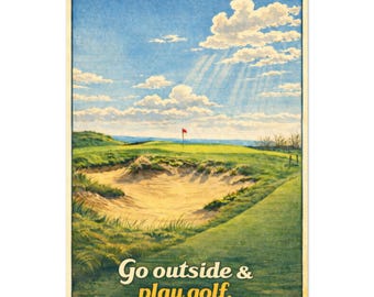 Liverpool Hoylake Vintage Travel Poster–  Golf Wall Decor Gift for Golfers