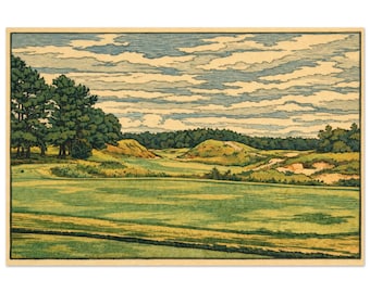 Tobacco Road Golf Club Print – Japanese Woodblock Poster
