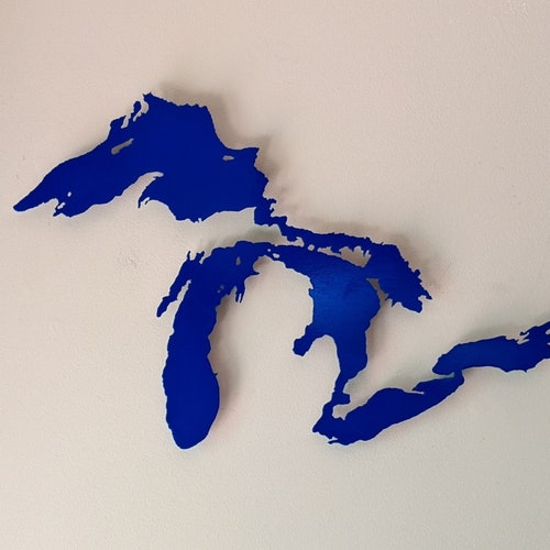 Great Lakes Metal Wall Art Michigan Art Etsy