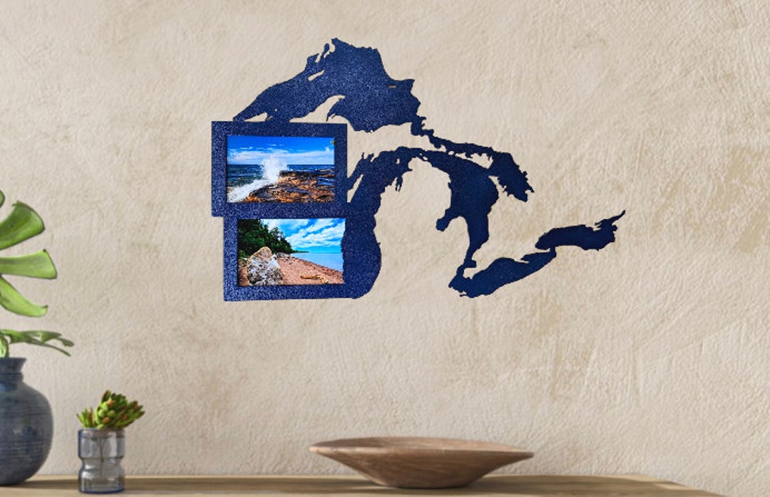 Great Lakes Metal Wall Art Photo Frame Etsy