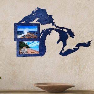 Great Lakes metal wall art photo frame