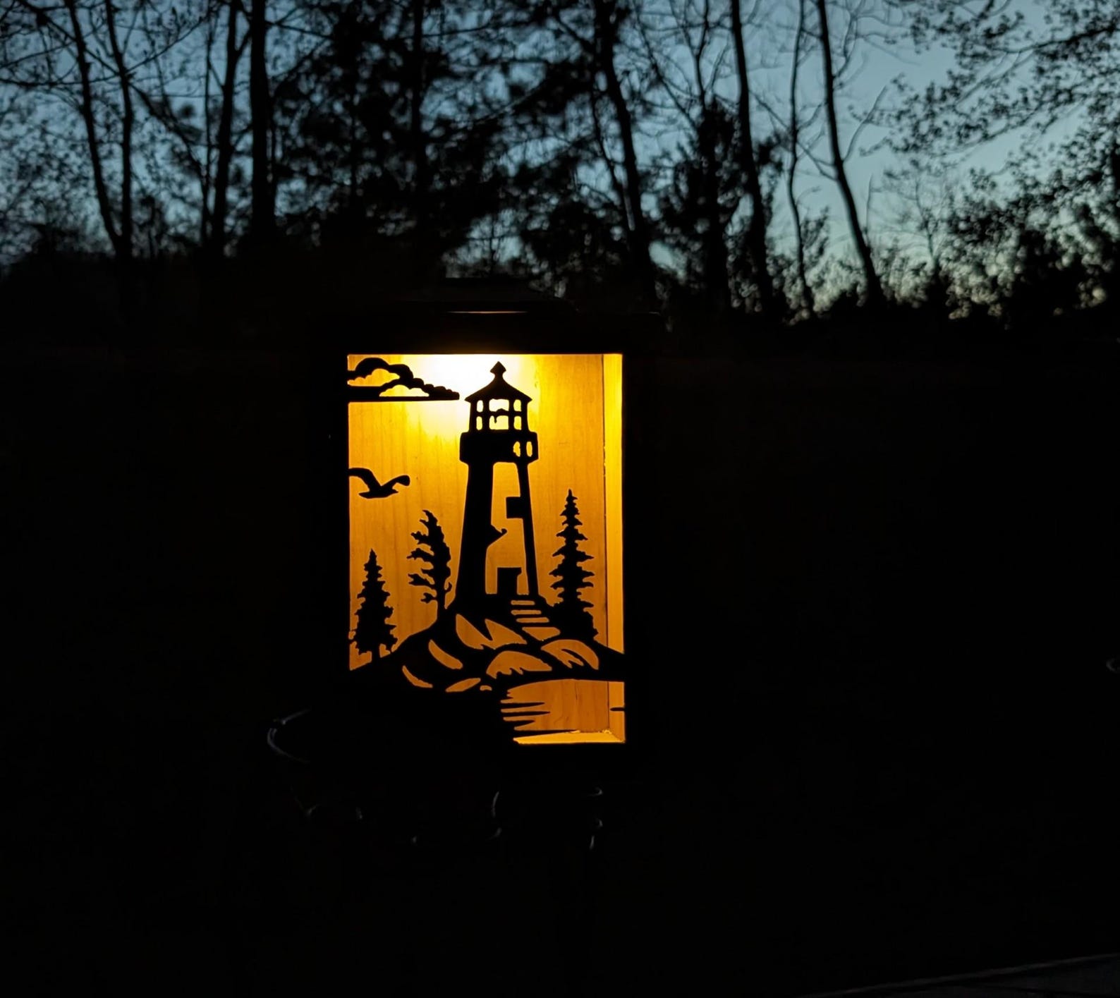 Lighthouse Solar Light Box - Etsy