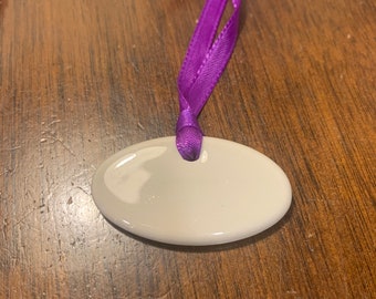 Longaberger Blank Personalizable Ceramic Tie On Can be personalized with marker washed away with soap and water 2x1.5 Free Shipping Easter
