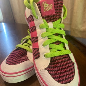 Lime green adidas high tops hot sale