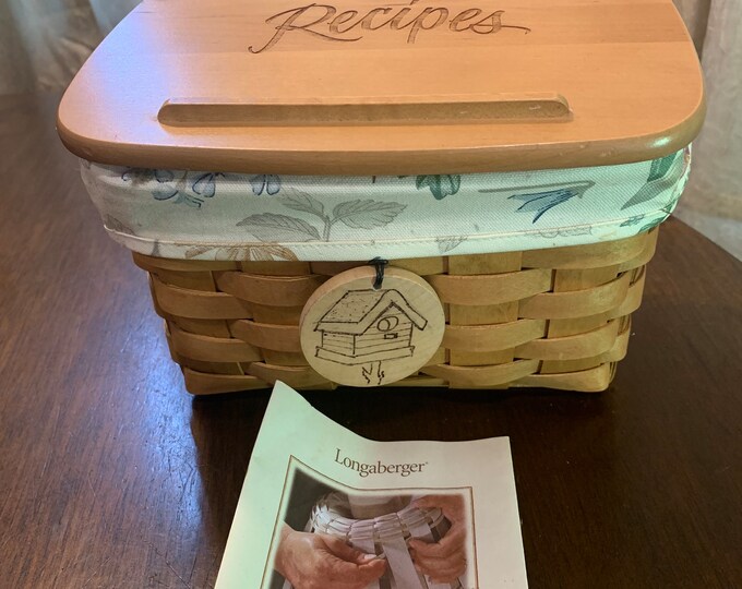 Longaberger Large Recipe Basket Combo With Recipes Woodcrafts Etsy