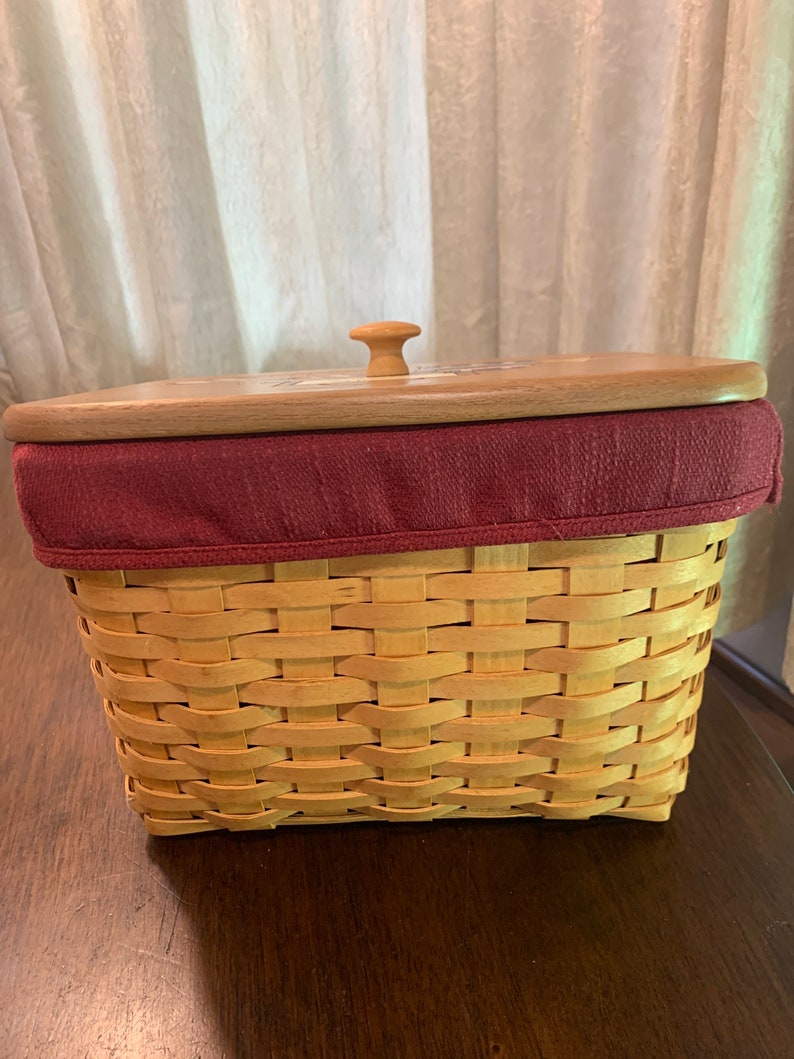 Longaberger Basket Card Keeper Lg Desk Organizer With Paprika Etsy