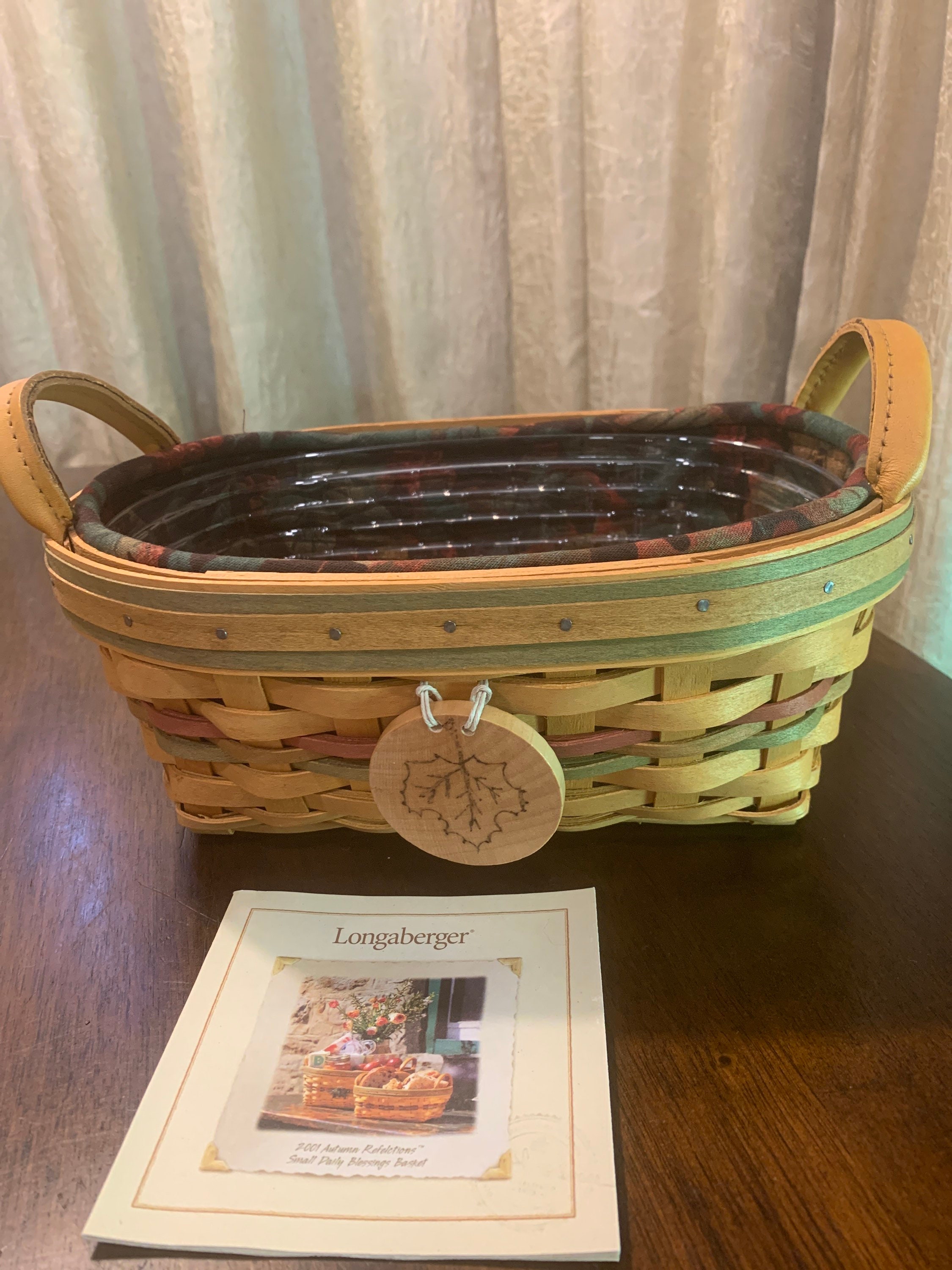 Longaberger Basket Small Autumn Reflections Daily Blessings