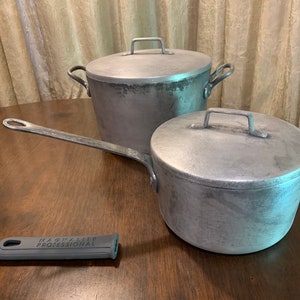 vintage Magnalite aluminum cookware, Wagner Ware pots & pans set