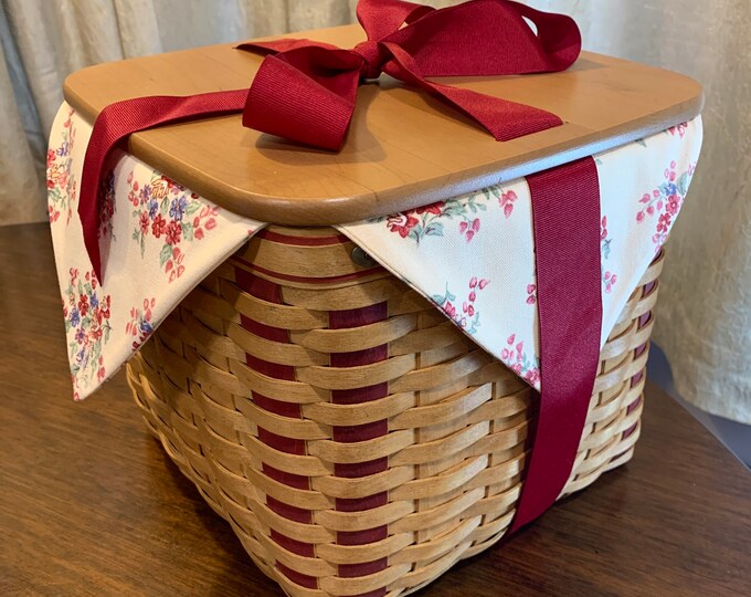Longaberger Basket Large Sweetest Gift Sweetheart Floral Etsy