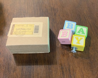 Longaberger Baby Blocks Knob, New in Box