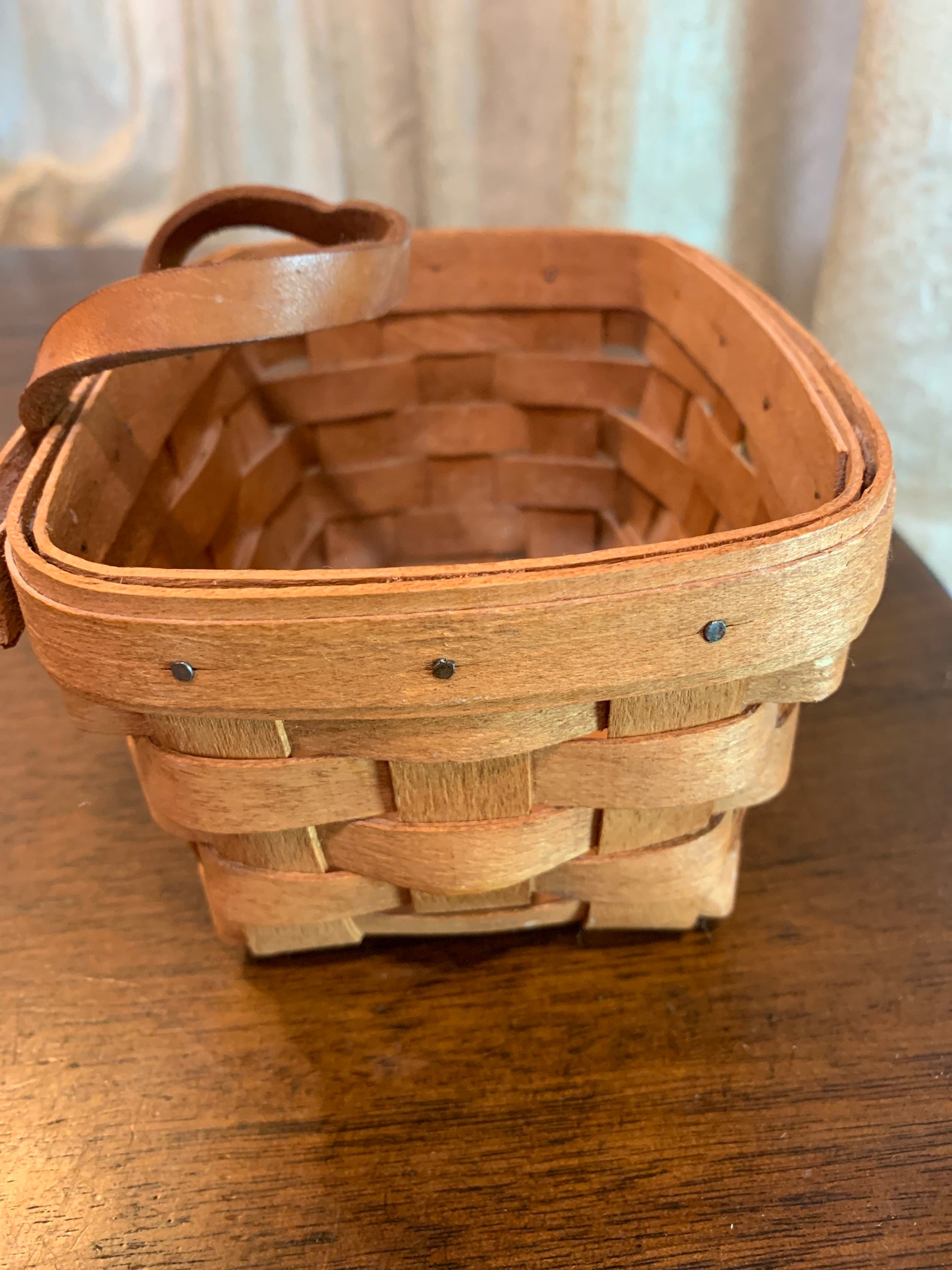 Longaberger Basket Small Key Mail Basket Wall Mount Vintage Etsy