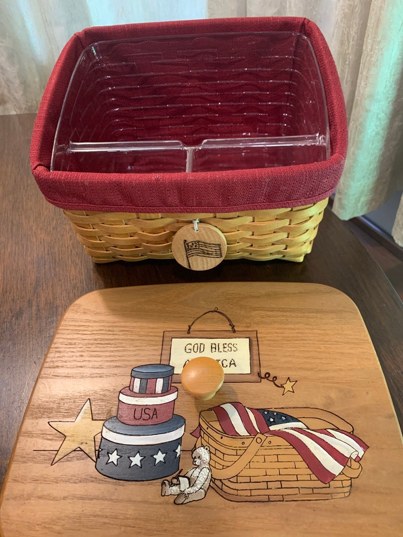 Longaberger Basket Card Keeper Lg Desk Organizer With Paprika Etsy