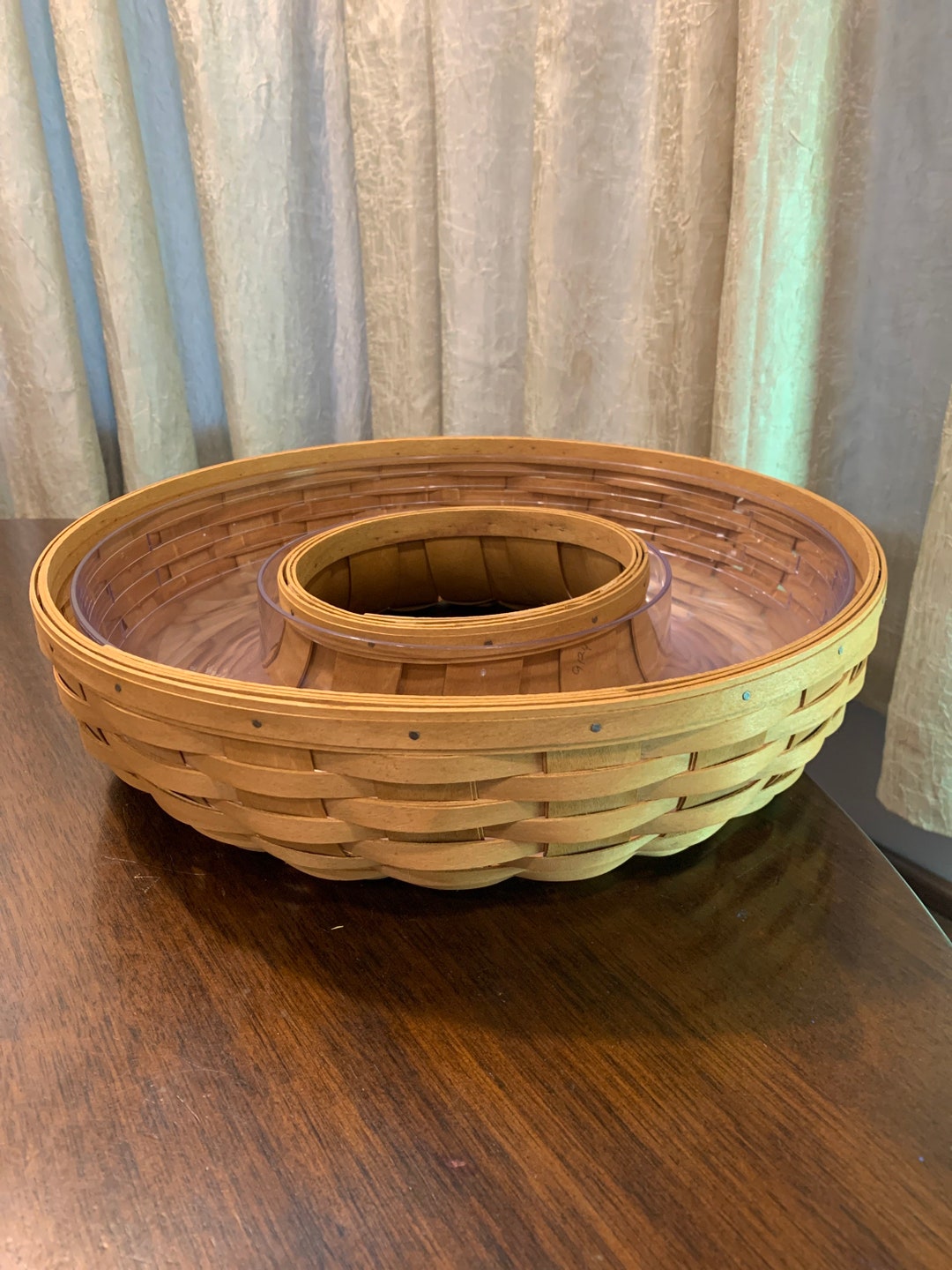 Longaberger Basket Wreath With Plastic Protector EUC 14.5x3.5 Etsy