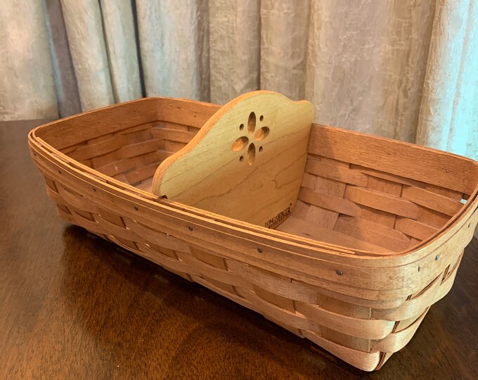 Longaberger Basket Large Bread Basket With 1 Longaberger Wooden Divider