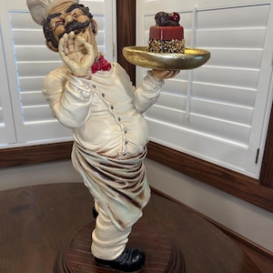 Wooden Butler Statue - Etsy