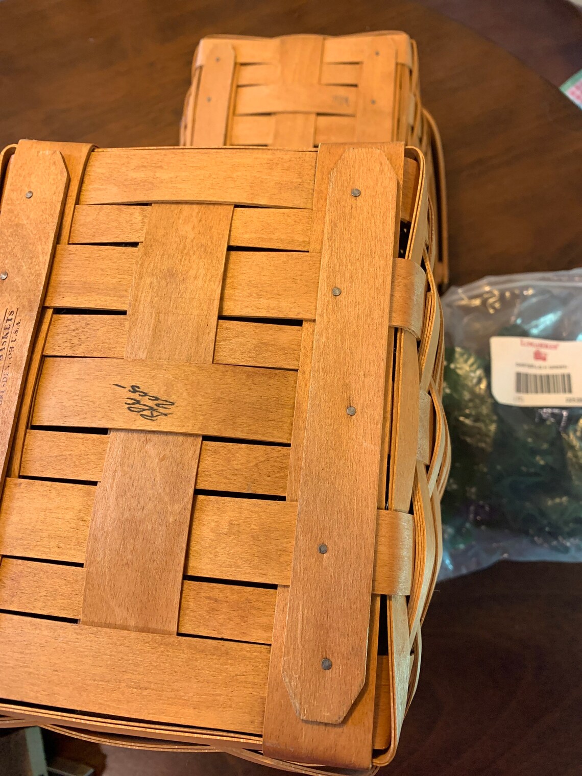 Longaberger Odds and Ends Stair Basket with New Heritage Green Etsy
