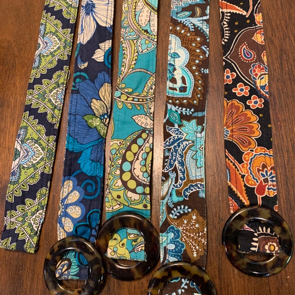 Vera Bradley Belts 5 Different Patterns EUC