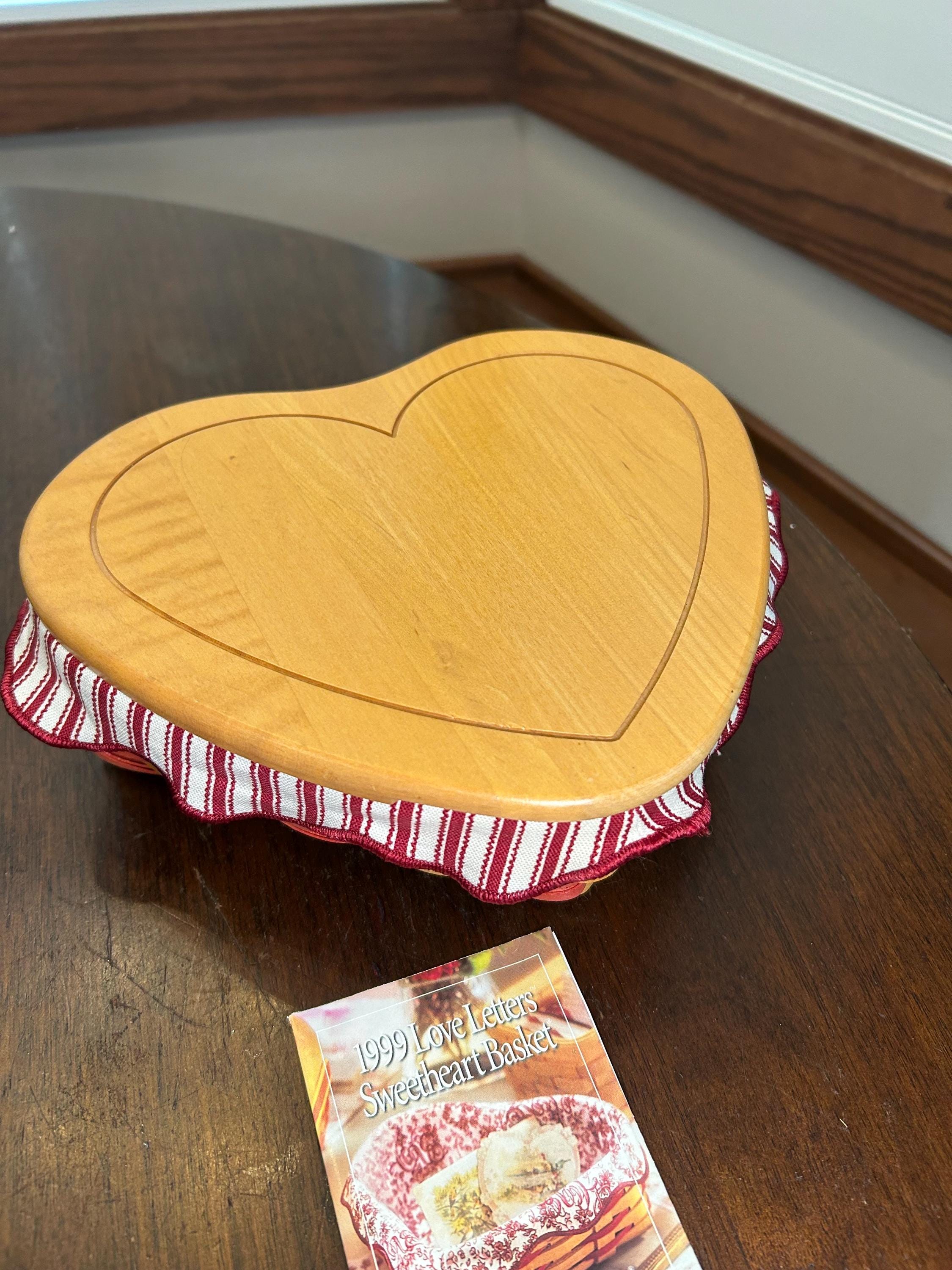 Longaberger Heart Basket With Lid - Etsy
