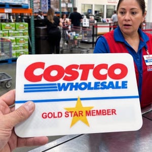 Tarjeta de membresía funcional gigante de Costco – Miembro Estrella Oro