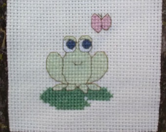 Frog Cross Stitch Sampler