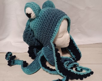 Youth - Adult Crocheted Octopus Kraken Hat