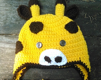 Giraffe Crocheted Hat