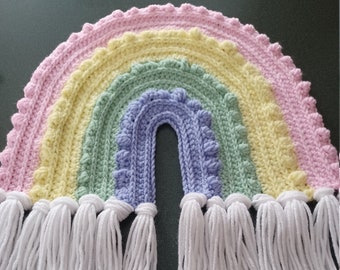 You Choose Colors - Hanging Crocheted Rainbow Wall Decoration