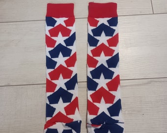 Red White Blue Star Leg/Arm Warmers