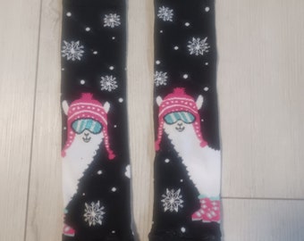 Snow Llama Leg/Arm Warmers