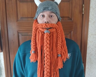 Crocheted Viking Helmet and Beard