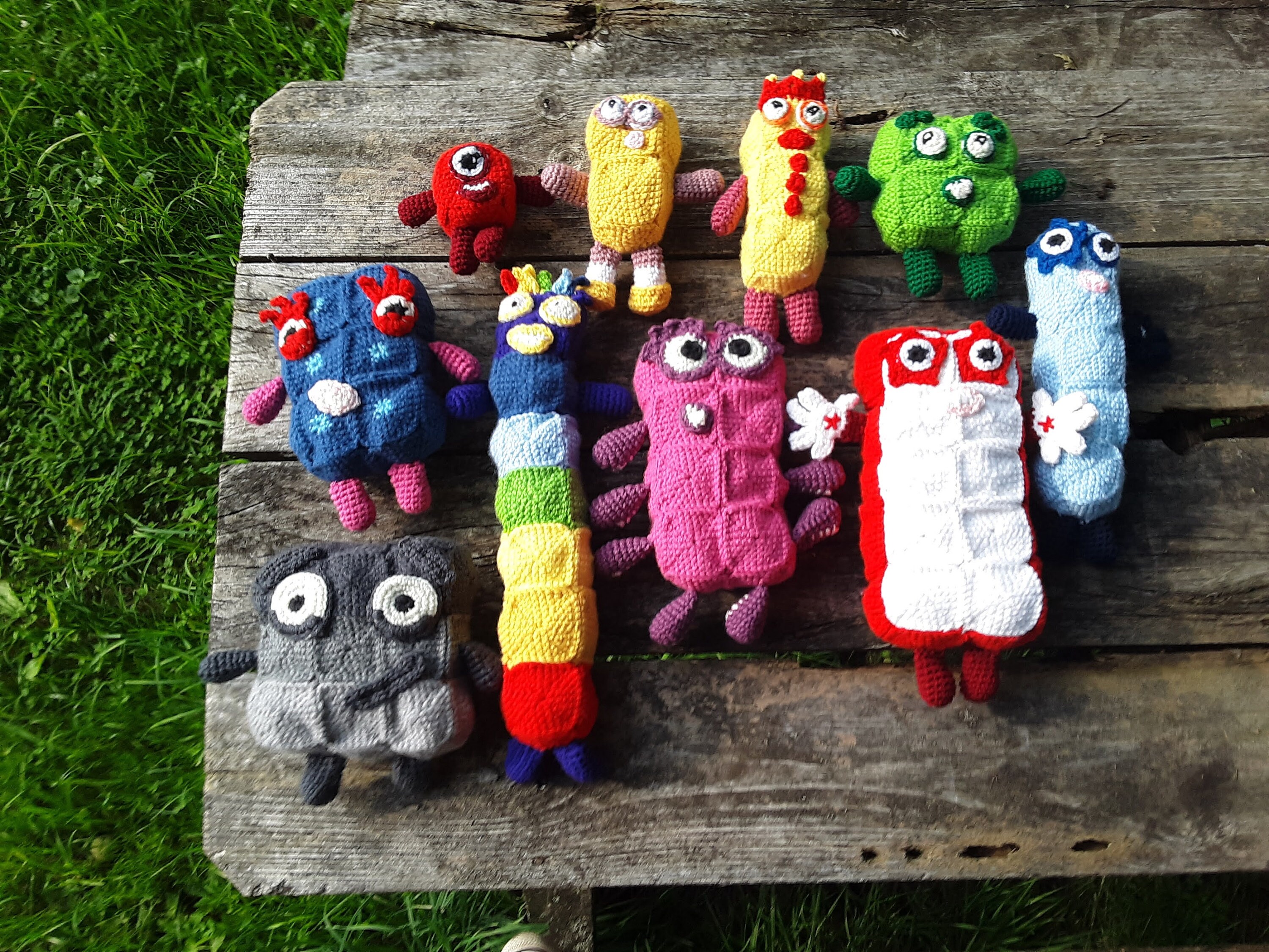 Crocheted Numberblocks 1-10 - Etsy