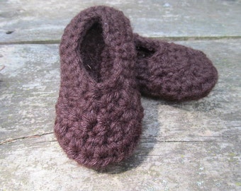 Custom Brown Child Slippers