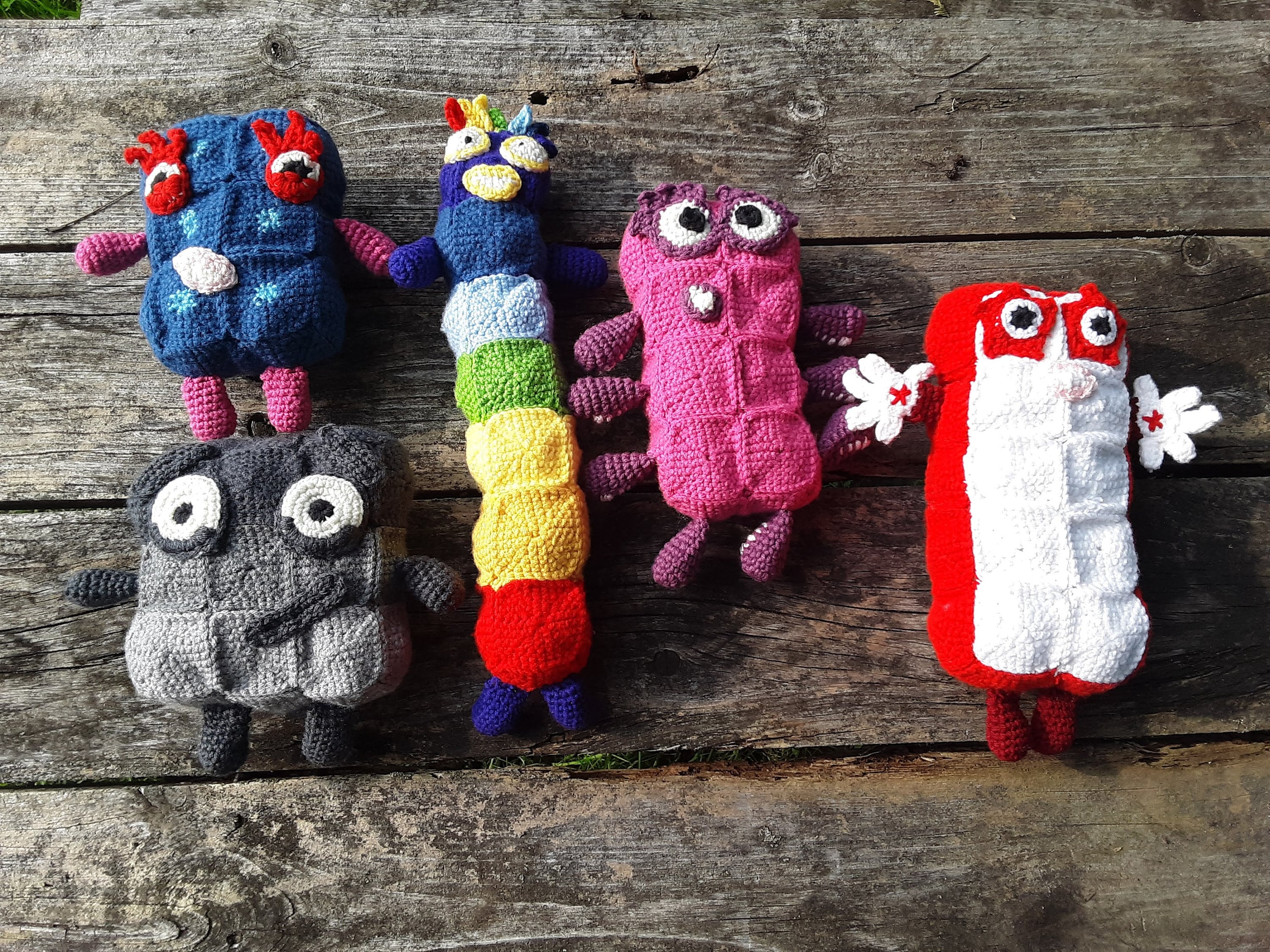 Crocheted Numberblocks 1-10 - Etsy